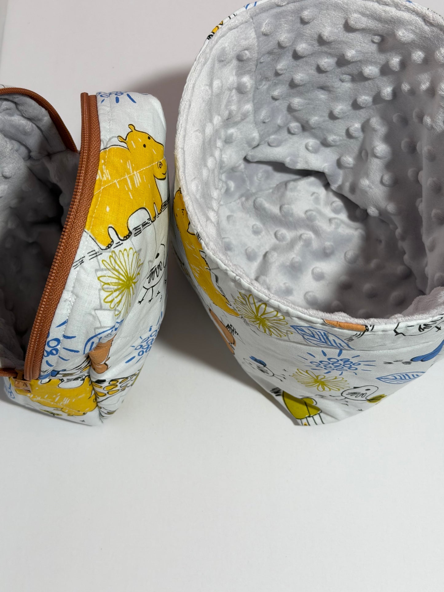 Safari Buddies - Σετ τσαντάκι πανας & καλάθι αποθήκευσης