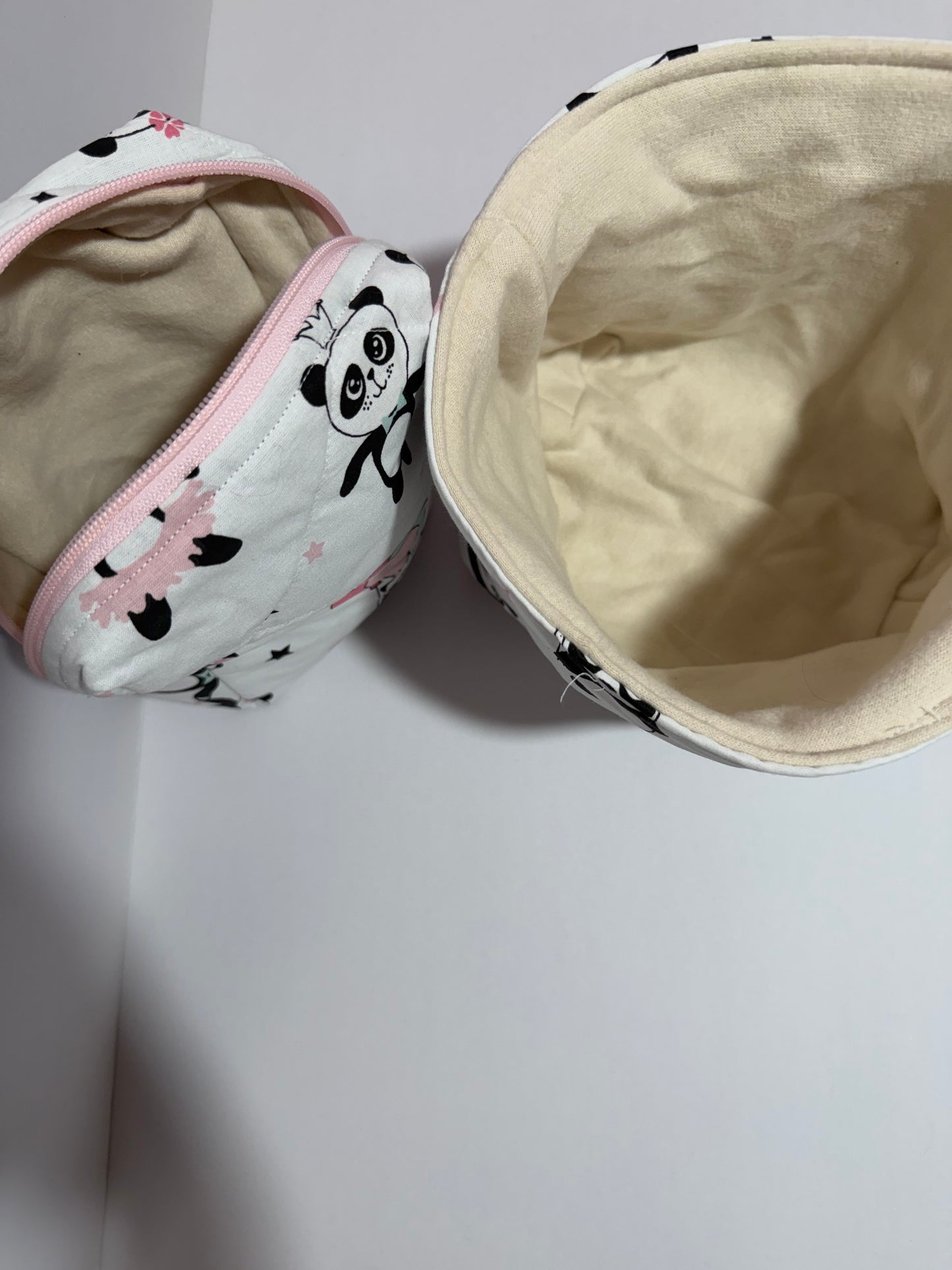 Little Panda - Σετ τσαντάκι πάνας & καλάθι αποθήκευσης